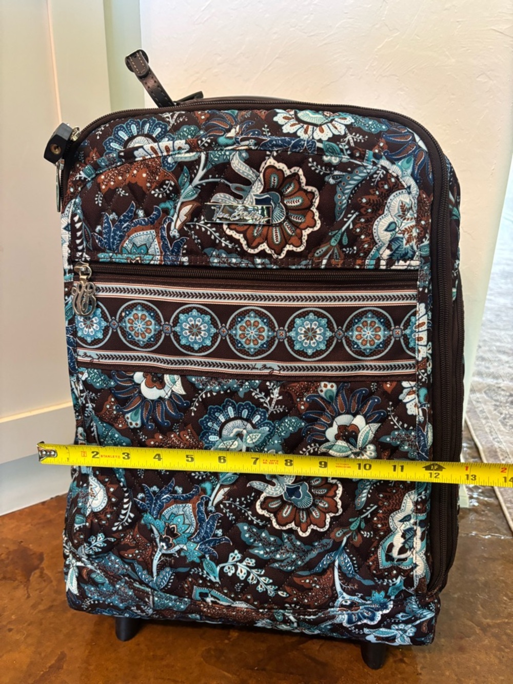 Vera Bradley Retired Print Java Blue Y2K 8pc Rolling Paisley Luggage Set - Picture 11 of 16